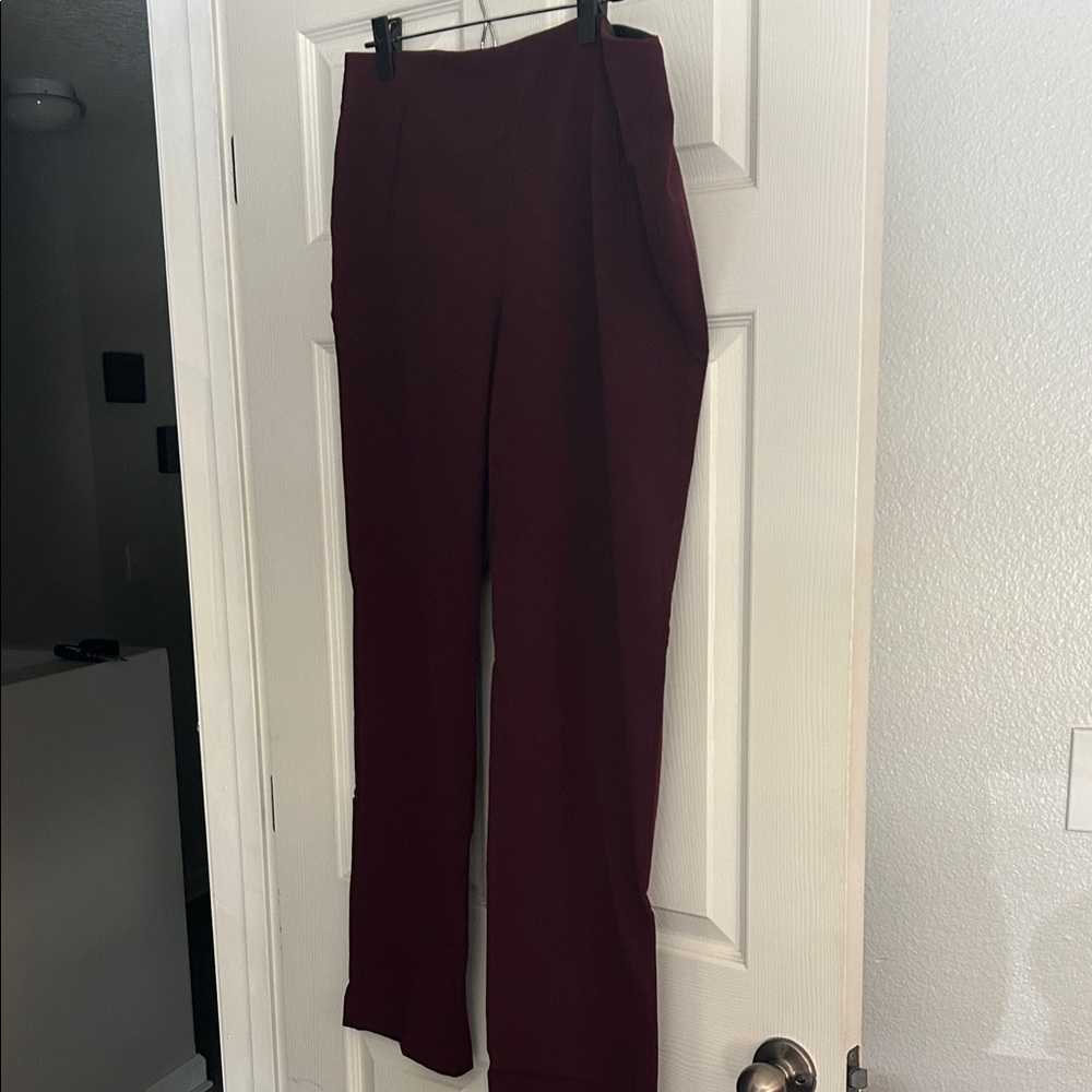 Style & Co. Deep Red Straight Leg Women's Pants